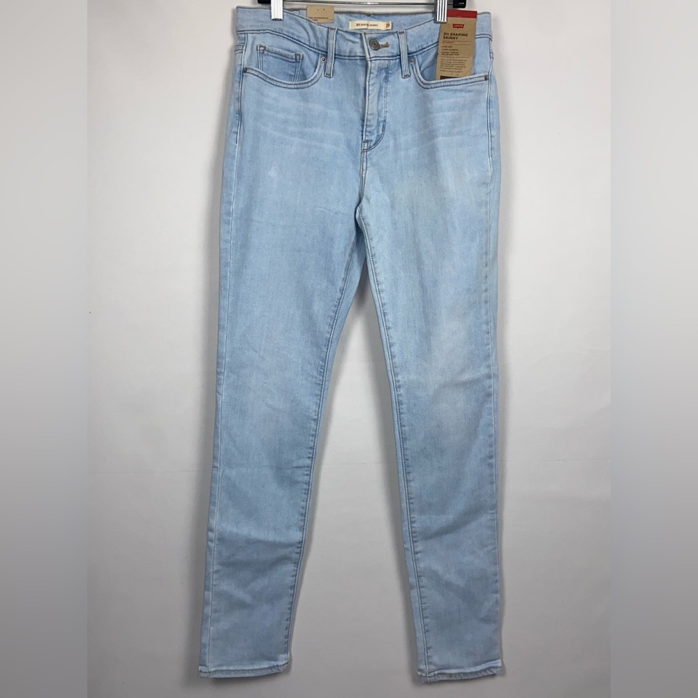 Levi’s Jeans Shaping Skinny Size 8 /29 Long Light Wash Denim NWT - Picture 3 of 10